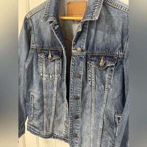 American Eagle Outfitters Medium Womens Long Sleeve Collared Blue Jean Jacket